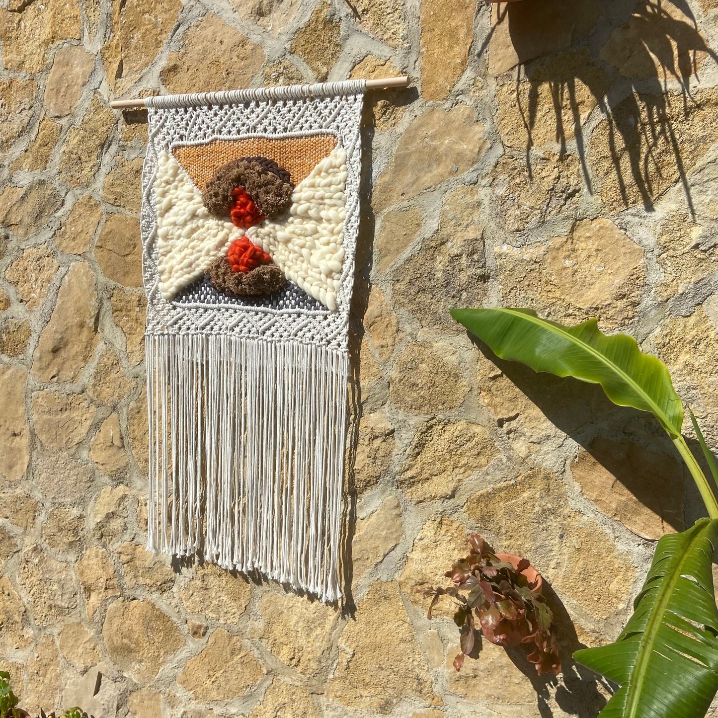 Wandteppich 110 – Hängende Wurzel – Wandteppich mit natürlichen Elementen