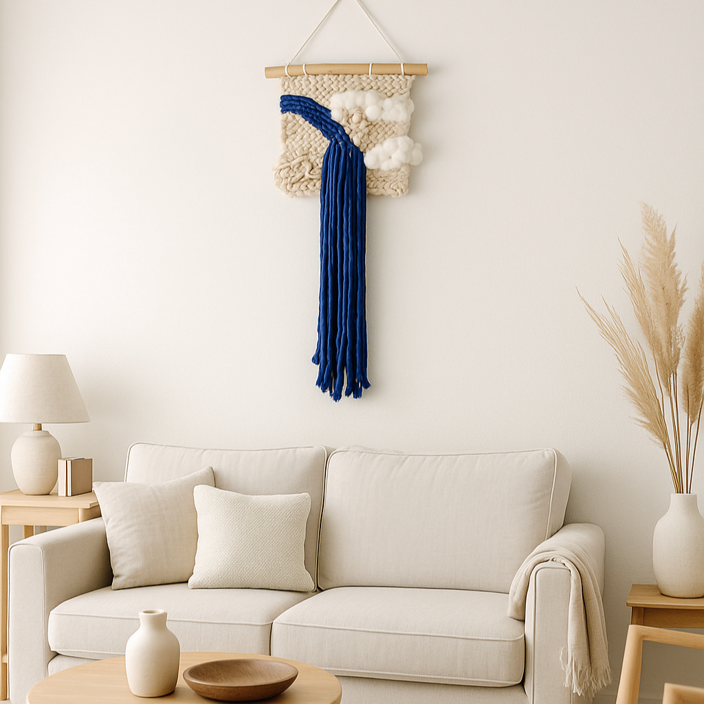 Tapiz 107 - Niagara – Tapiz Hecho a Mano – Decoración Boho Chic – Arte Textil Moderno – Macraweaving Único macramé