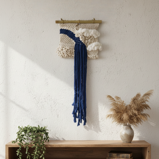 Tapiz 107 - Niagara – Tapiz Hecho a Mano – Decoración Boho Chic – Arte Textil Moderno – Macraweaving Único macramé
