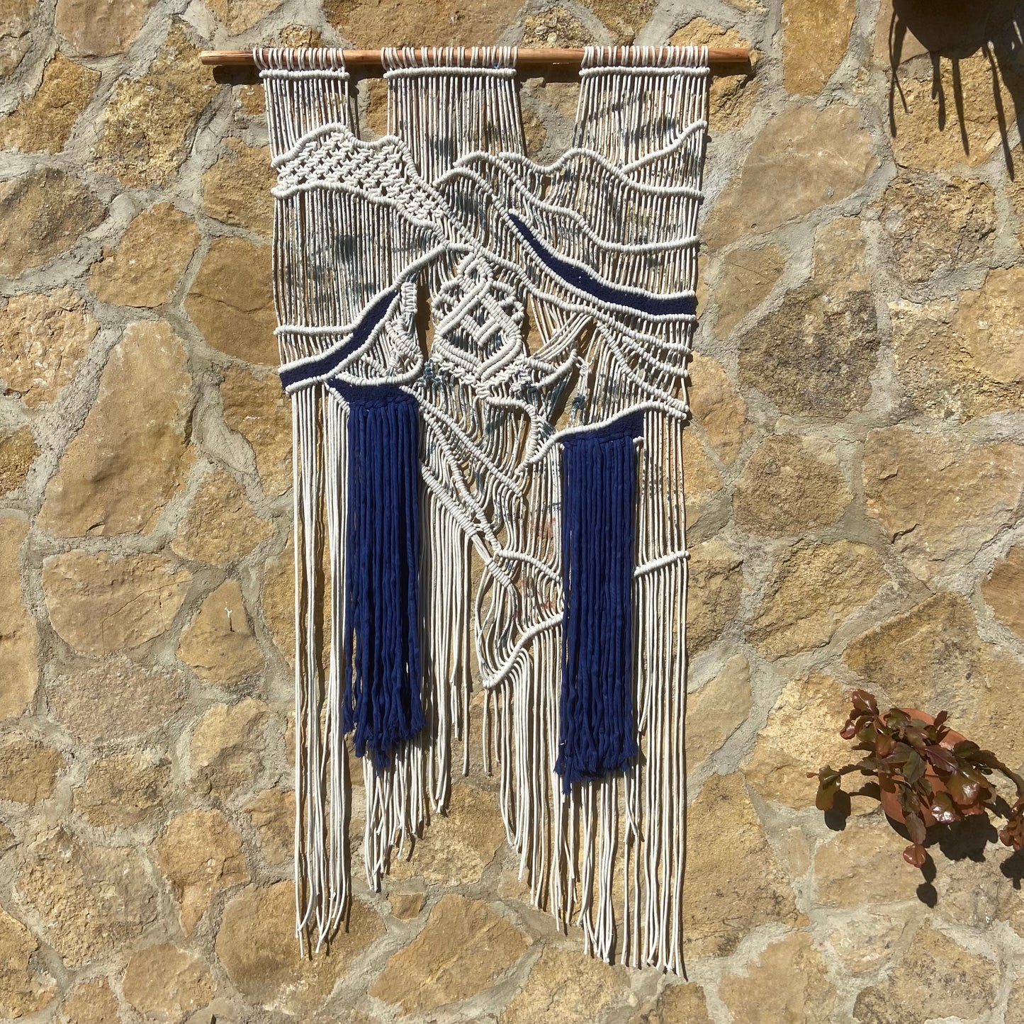 Tapiz 112 - Éter y Profundidad Textil / Tapiz textil contemporáneo, fibras naturales