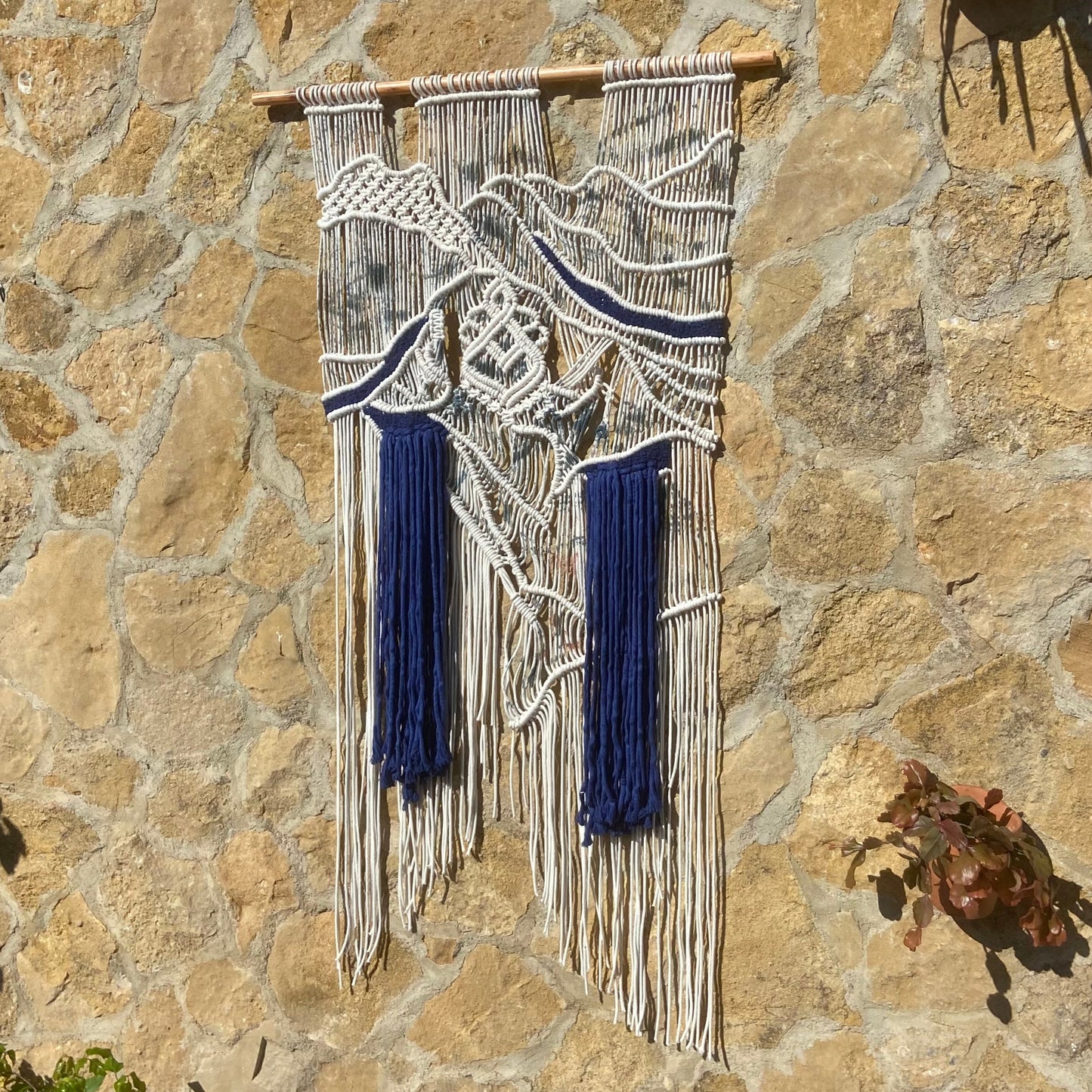 Tapiz 112 - Éter y Profundidad Textil / Tapiz textil contemporáneo, fibras naturales