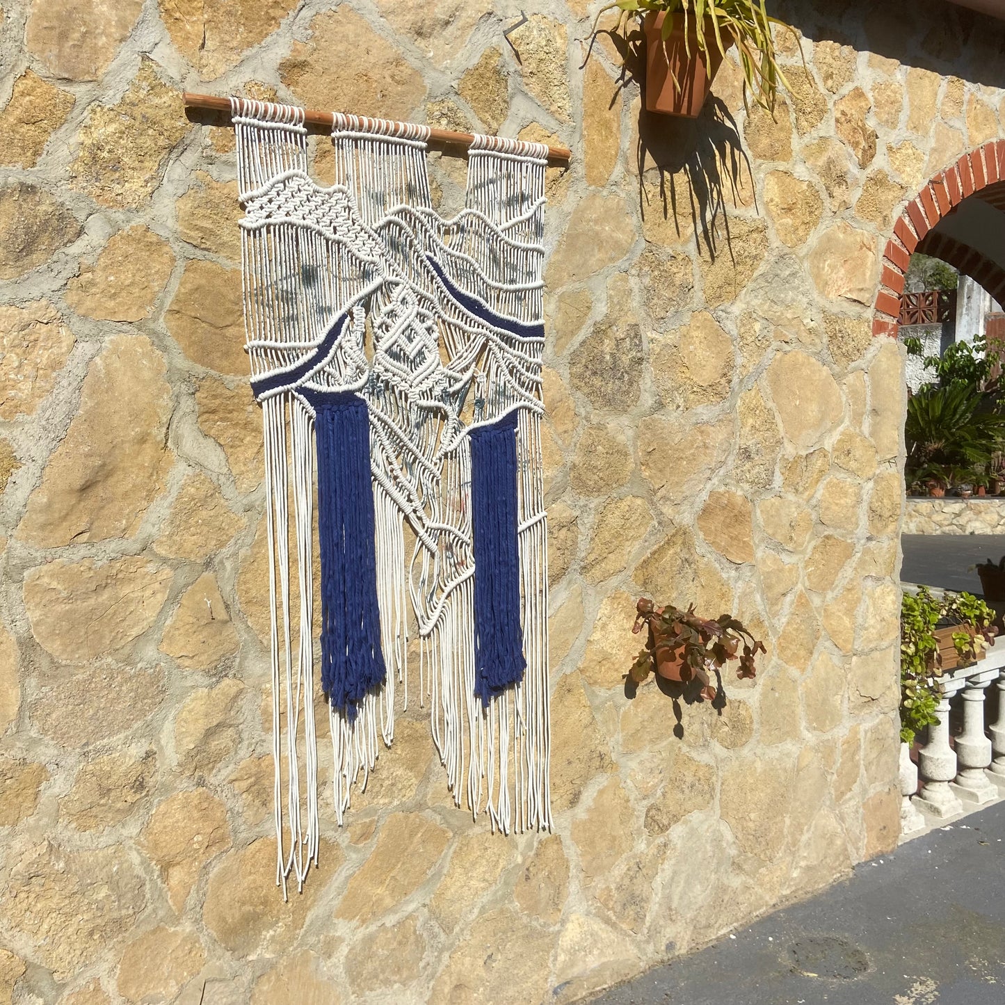 Tapiz 112 - Éter y Profundidad Textil / Tapiz textil contemporáneo, fibras naturales