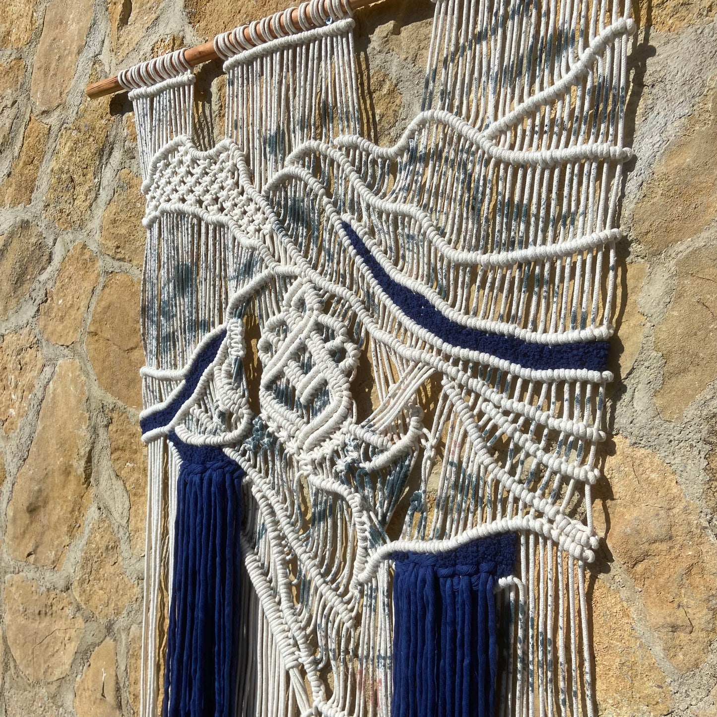 Tapiz 112 - Éter y Profundidad Textil / Tapiz textil contemporáneo, fibras naturales