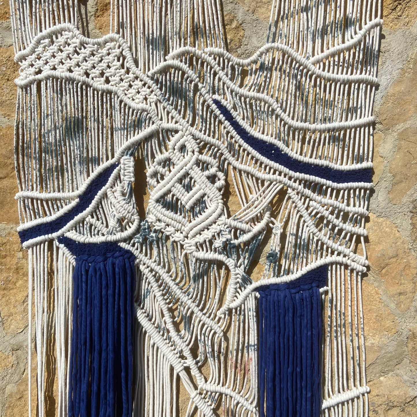 Tapiz 112 - Éter y Profundidad Textil / Tapiz textil contemporáneo, fibras naturales