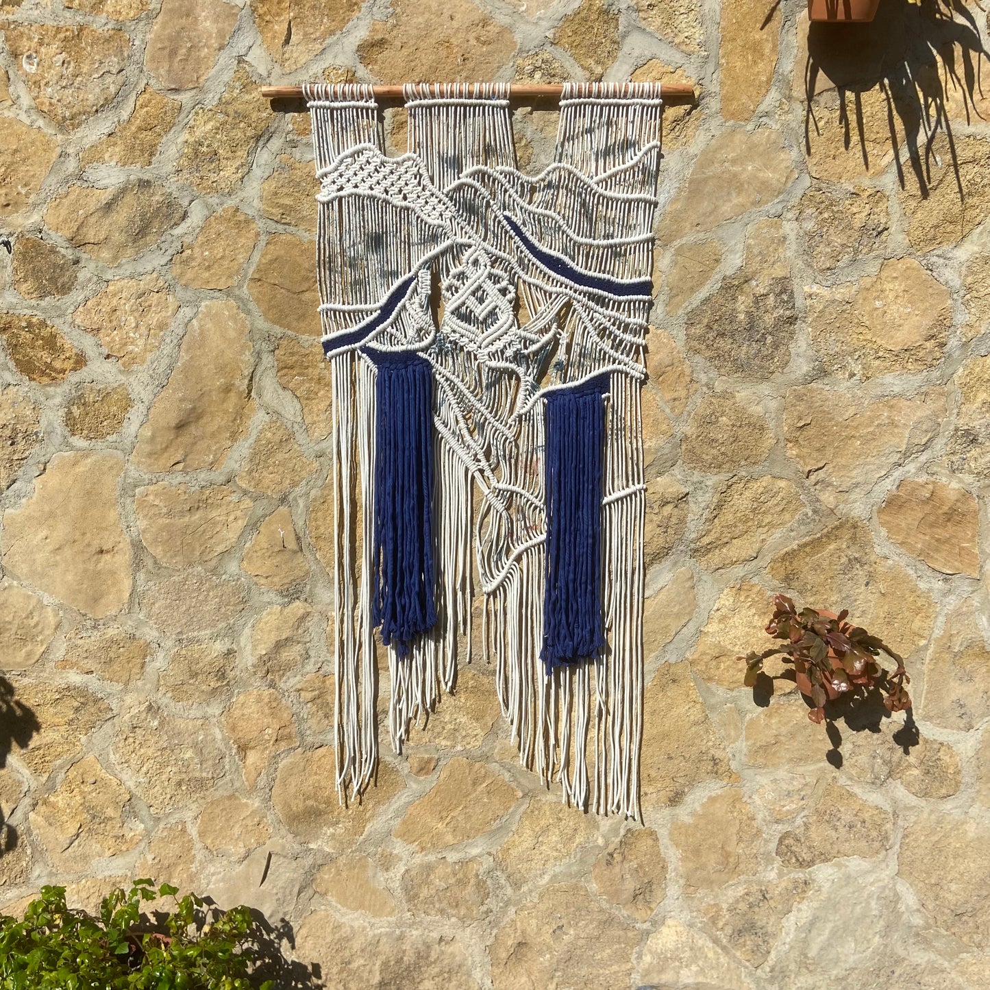 Tapiz 112 - Éter y Profundidad Textil / Tapiz textil contemporáneo, fibras naturales