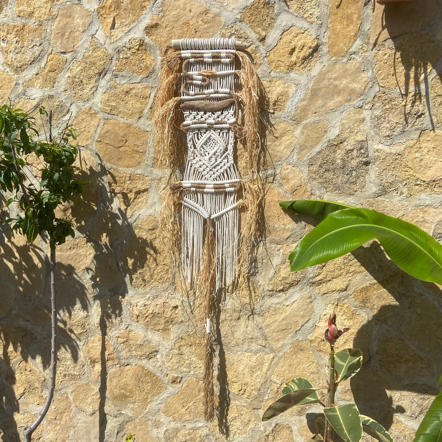 Tapiz 116 - Ritual de raíces – Tapiz Hecho a Mano – Decoración Boho Chic – Arte Textil Moderno – Macraweaving Único macramé